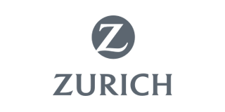 A circular logo with a stylized "Z" sits above the word "ZURICH" in bold, dark gray letters on a plain white background.