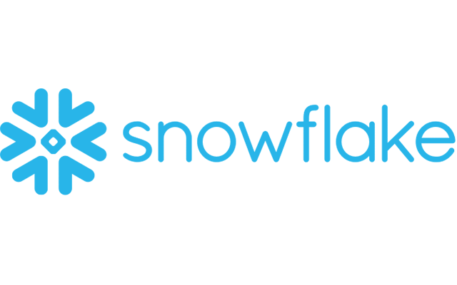 A blue snowflake icon appears beside the word "snowflake" written in lowercase blue letters, positioned against a white background.