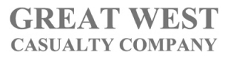 Text "GREAT WEST CASUALTY COMPANY" is displayed in bold, uppercase letters against a plain white background.