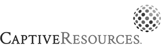 Logo featuring a globe made of grayscale dots, next to text reading "CAPTIVE RESOURCES" on a white background.