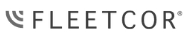 Logo displaying the word “FLEETCOR” in bold, uppercase letters, beside a stylized emblem of three curved lines. The background is plain white.