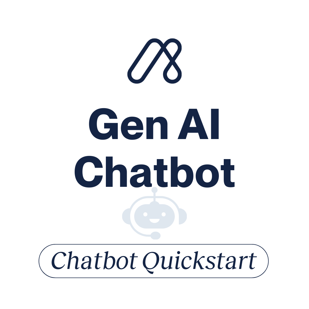 Robot icon with headset centered below text: 