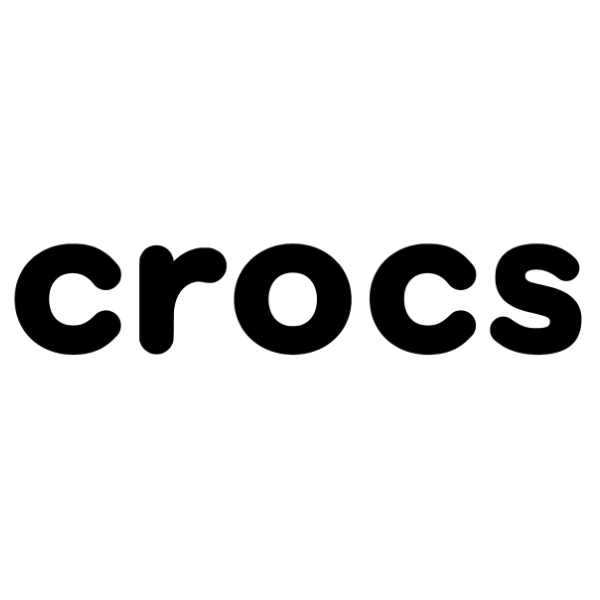 crocs wordmark logo in bold black lowercase letters on a white background
