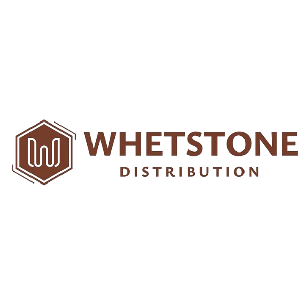 Brown Whetstone Distribution logo featuring a hexagonal emblem and the words WHETSTONE DISTRIBUTION.